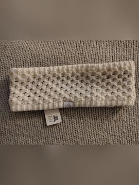 Adidas Cream Knit Fleece-Lined Headband